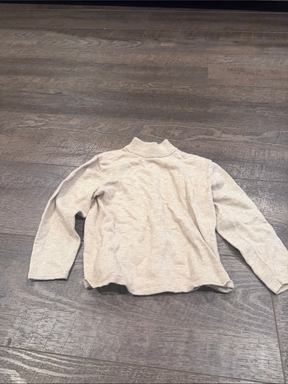 Zara Cream Turtleneck Knit Sweater
